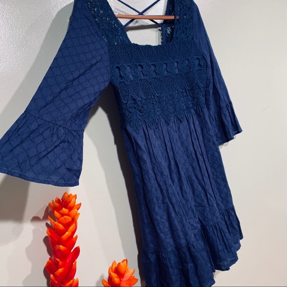 Jolt Dresses & Skirts - Jolt Navy Blue Crisscross back Dress